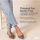 Amazon Essentials Women's Pointed-Toe Ballet Flat Shoe, Cheetah Print, 15 Medium US