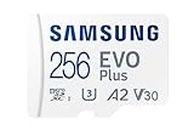 SAMSUNG EVO Plus 256GB Micro w/SD Adaptor SDXC, Up-to 160MB/s, Expanded Storage for Gaming Devices, Android Tablets and Smart Phones, Memory Card, MB-MC256SA/IN
