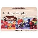 Celestial Seasonings Fruit Tea Sampler Herbal Variety Pack, Caffeine Free, 18 Tea Bags Box