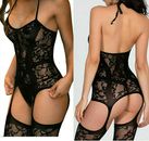 Full Body Erotic Lingerie Lace Bodystocking Dress Sexy Fishnet Bodysuit Outfit
