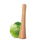 Sauerkraut Pounder Natural Beech Wood for Fermentation Crocks and Mason Jars - Cabbage Tamper for Packing Down Fermented Foods like Kimchi… (12 Inch)…