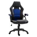 Vinsetto PU Leather Gaming Chair High Back Office Chair with Adjustable Height, Computer Gamer Chair, Blue