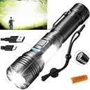 Flashlight Rechargeable 20000 High Lumens, Powerful 6800mAh, LED Tactical Flashlights with Zoomable, 7 Modes & COB Light, IPX7 Waterproof, Brightest Flashlight for Camping, Emergencies, Dog Walking