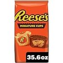 REESE'S Miniatures Milk Chocolate Peanut Butter Cups, Easter Basket Easter Candy, Party Pack, 35.6 oz