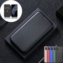Per iPhone12 11 Pro Max Mini XR XS 8 Plus Custodia in pelle in fibra di carbonio Copertura del portafoglio in pelle