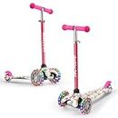 3 Wheel Scooters for Kids, Kick Scooter for Toddlers 3-8 Years Old, Boys and Girls Scooter with Light Up Wheels, Mini Scooter for Children