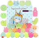 ANAB GI Mochi Squishy Toys Glow in The Dark for Party Favors, Mini Kawaii Cute Animal Squishies Stress Relief Squishy Animals Mochi Cat Squishy (10 Pack)