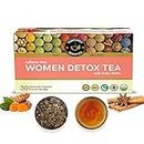 TEACURRY Women Detox Tea (1 Month Pack, 30 Tea Bags) - Everyday Detox tea, Slimming Detox Tea, Detox Tea Herbal and Intestinal Health | Detox Green Tea for Women