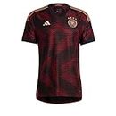 adidas Germany 2022 Men's Football Jersey, Black / red, M