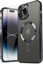 Hülle für iPhone 15 14 13 12 Pro Max Plus stoßfeste magnetische Silikon Rückseite Abdeckung