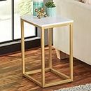EMIWUD FURNITURE | | Iron Console Table for Living Room | Side Table for Your Beautiful Home | Engineered Wood Top Entryway Table for Drawing Room |Golden Frame Table,