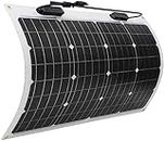 Renogy 50W Flexible Solar Panel 12V Monocrystalline Semi-Flexible Bendable Mono Off-Grid Charger for Marine RV Cabin Van Car Uneven Surfaces