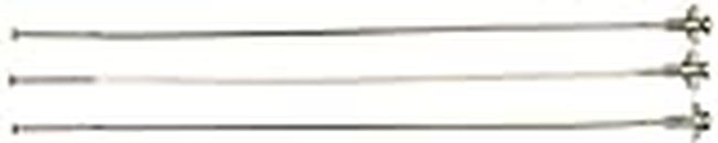 Zipp CX Ray Straight-Pull - Set di 3 Raggi e nippli Esterni, Argento (Argento), 262 mm