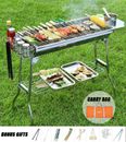 Luxury Package Charcoal BBQ Grill Camping Cooking Outdoor Portable Stainless Ste