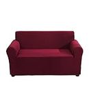 Sufdari Copridivano a 2 posti, copri divano Love Seat per soggiorno, coprisedili per divani, lavabile, elastico (rosso)