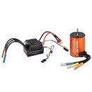 GoolRC Upgrade Waterproof 3650 3500KV Brushless Motor with 60A ESC Combo Set for 1/10 RC Car Truck
