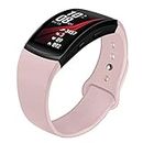 Compatible with Gear Fit 2 Band/Gear Fit 2 Pro Bands, NAHAI Soft Silicone Replacement Bands Wristband for Samsung Gear Fit 2 and Fit 2 Pro Smartwatch, Small, Sand Pink