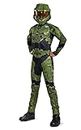 Halo Infinite Master Chief Costume, Kids Size Video Game Inspired Character Jumpsuit, Classic Child Size Small (4-6)
