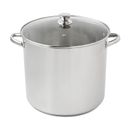 20Qt Stainless Steel Stock Pot with Glass Lid, for All Cooktops, Dishwasher Safe
