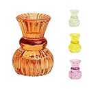 Talking Tables Small Orange Glass Candle Holder for Candlesticks or Tea Lights | Decorative Table Decorations for Indoor or Outdoor Dining, Halloween Party Decorations, Autumn Home Décor, Summer