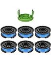 Eyoloty Weed Eater Spools Replacement for Greenworks 29092 21302 24 Volt 40V 80V Cordless Trimmer 16ft 0.065” Single Line String Trimmer with 3411546A-6 Cap Covers Parts Auto-Feed String Edger