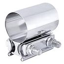 EVIL ENERGY 2.75 Inch (2 3/4) Butt Joint Exhaust Band Clamp Sleeve Stainless Steel