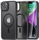Mootobo 5 in 1 Magnetic for iPhone 14 Case/iPhone 13 Case, Built-in 2 Screen Protector + 2 Camera Protector, Compatible with MagSafe Accessories Military-Grade Protection Case - Black