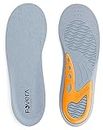 FOVERA Gel Insoles Pair for Walking, Running, Sports, Formal and Safety Shoes - All Day Comfort with Dual Gel Technology - Made In India - Full Length Sole for Every Shoe (Male, Pack of 1 Pair)