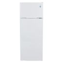 7.3 Cu Ft Avanti Top Freezer Refrigerator White Stainless Steel Look Fridge