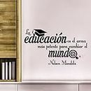 GADGETS WRAP Vinyl Wall Decal Sticker Sticker-Citation-la-educacion-Nelson-Mandela