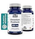 Chromium Picolinate 500mcg - Glucose and Blood Sugar Support Supplement - Muscle Mass and Metabolism Support - An alternative to berberine - 3rd Party Tested - Formulated & Made in Canada (150 Count (Pack of 1))