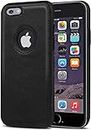 Mobin OG Leather Back Cover Case | Shockproof TPU | Original Leather Finish Compatible with Apple iPhone 6 / iPhone 6s - Black