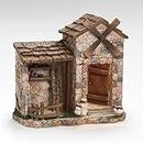 Fontanini by Roman Inc., Christmas Nativity, 5 Inch Scale Village Building Figurine and Accessories, Hand Sculpted and Painted, 13" H LED Farmhouse for 5"