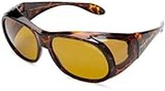 Eagle Eyes Fit Ons Polarized Sunglasses,Tortoise Frame/Gold Brown Lens,one size