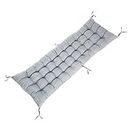 GUTOS Coussins Wicker Chair Bench Cushion Swing Cushion for Lounger Garden Furniture Patio Thickening Pearl Cotton Brushed Chair Cushion (Color : Grijs, Size : 120X50cm)
