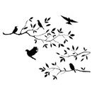 CUGBO Vinyl Wall Sticker Decals, Tree and Birds Living Room Bedroom Home Decoration, Peel and Stick Wall Art Decor