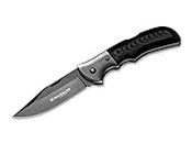 Boker Magnum Gray Eminence Pocket Knife - Folding Knife with 3 ⅜ Inch Titanium Coated Stainless Steel Blade, Lockback Mechanism, Micarta Handle and Pocket Clip (01SC712), Black