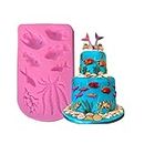 Xfaiz - Stampo per torte a tema marino, motivo marino, per cupcake e cioccolato, decorazione per torte, caramelle, cioccolato, argilla polimerica, zucchero, topper per cupcake