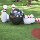 Giant Inflatable Bowling Set For Family Kid Outdoor Lawn Yard Games Jumbo Sport