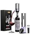 Rechargeable Electric Wine Gift Set - Aerator, Vacuum Stoppers, Foil Cutter and Bottle Opener for Home Bar and Outdoor Parties