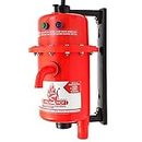 Mr.SHOT Economy Model Instant Running Wall Water Heater - Made Of First Class Ppcp Plastic/Auto Cut Off Manual Reset Thermostat / (3000W, Isi Certified) / Red