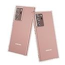 [2 Pack] Case for Samsung Galaxy Note 20 Ultra/Note 20 Plus, Soft Silicone Slim Full-Body Protective Cover Compatible with Samsung Galaxy Note 20 Ultra/Note 20 Plus Phone Case (Clear+Clear)