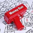 AMAFLIP Super Money Gun Cash Cannon for Wedding, Parties and Fun Includes Fake Dollars (Latest 2023) (RED Color)