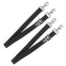 HackFond Horse Blanket Replacement 2 pcs Leg Straps, Blanket Sheet Stretchy Straps, Elastic Leg Straps with Double Swivel Snaps, Adjustable Length from 28 to 48 Inch Black