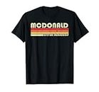 MCDONALD Nom de famille humoristique rétro vintage années 90 Réunion d'anniversaire T-Shirt
