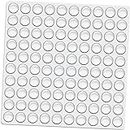 BONDWET Round Adhesive Silica Gel Bumpers Door Cabinet Drawer Safety Stopper Mute Buffer, 3x8 mm, Clear -Set of 100 Pieces, 1 Sheet