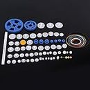 Plastic Gears Set Pulley Belt Worm Kits Crown Gear Set Robot Motor Car Toy for DIY Parts for DIY Model Technology Production Toys Gear Pulley (80 kinds)