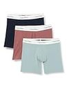 Calvin Klein Men's Boxer Briefs Stretch Cotton Pack of 3, Multicolor (Capri Rose Blue Shadow Arona), XL