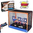 Electronic Shooting Target Scoring Auto Reset Digital Targets for Nerf Guns Toys with a Support Cage & Net, Christmas Birthday Gifts Toy for Kids-Boys & Girls