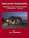 Secrets on Family Outdoor Camping: Checklist for Tents, Stores, Equipment, Chairs
